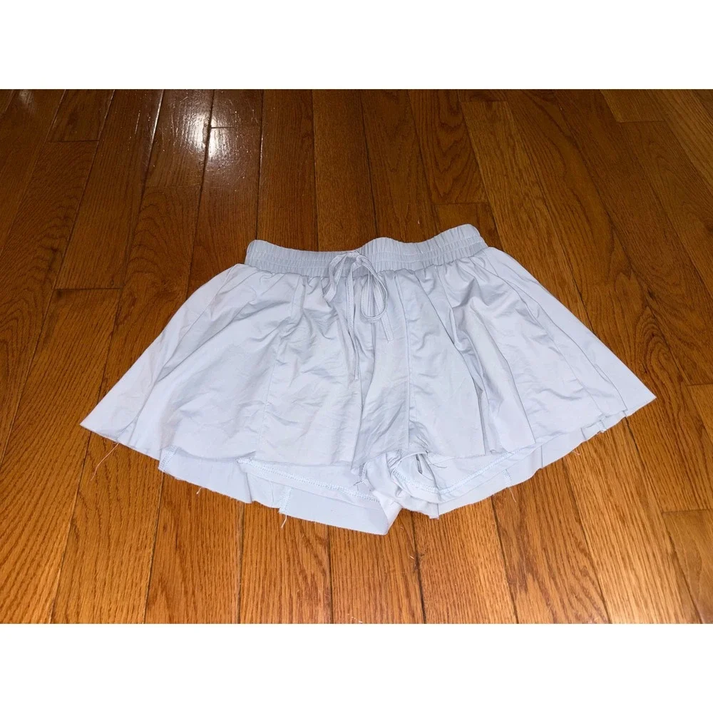 JS Revival Womens Light Blue Pleated Athletic Skort Shorts Built-in Liner Size S